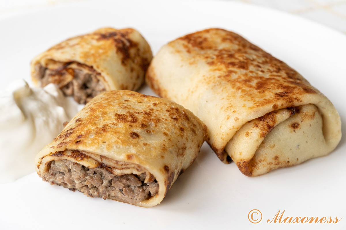 Блины с мясом