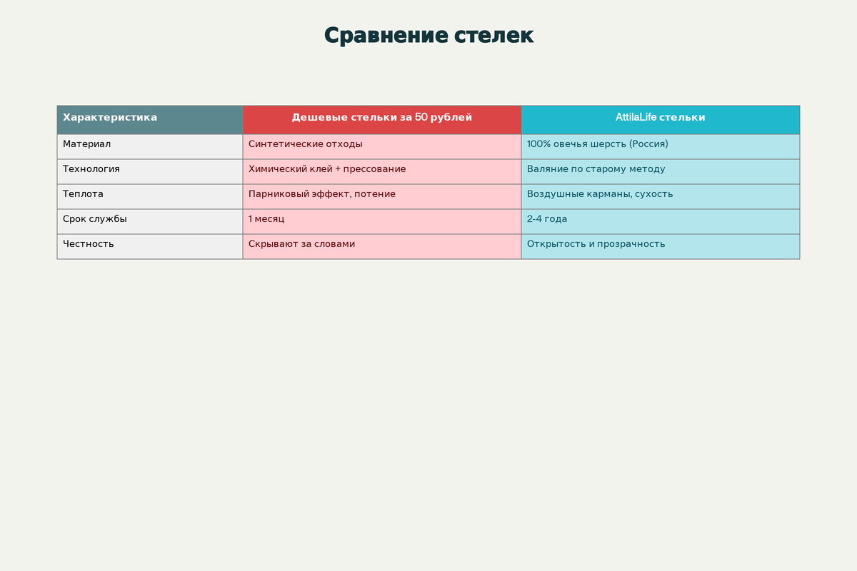 Сравнение наших стелек и того, что Вы купите за 100 рублей!