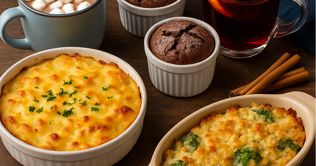 Зимний комфорт-фуд: запеканки, суфле и горячие напитки