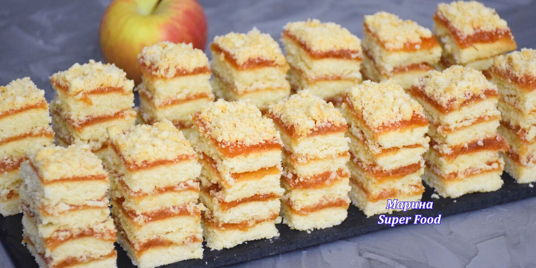 Песочный десерт с повидлом за 20 минут