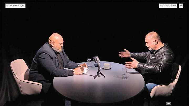    Скриншот программы "Сила в правде" на "Первом русском"