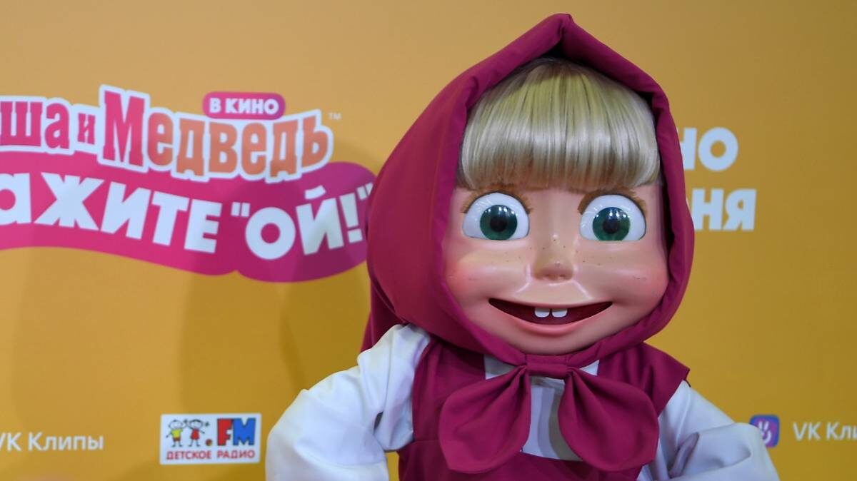    Героиня мультсериала «Маша и Медведь» стала талисманом Вторых Всемирных игр боевых искусств, которые состоялись в 2013 году в Санкт-Петербурге / Фото: Светлана Шевченко / РИА Новости