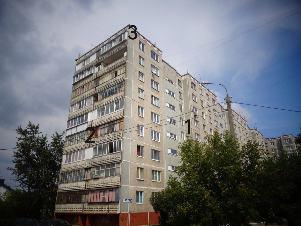 Иногда торцевые балконы могут отсутствовать