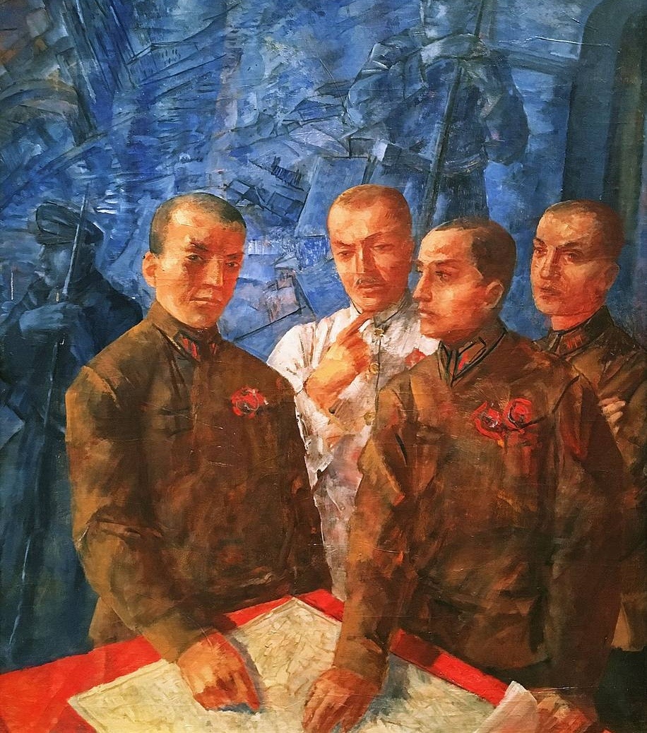 Кузьма Петров-Водкин. Командиры РККА. 1932