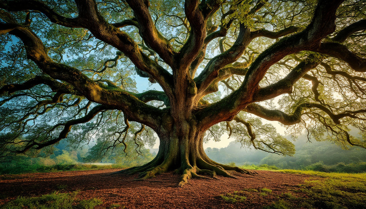 Древо рода: семейный бизнес на доверии как вечное наследие. Столетнее древо с кристальными корнями честности, стволом из золотых традиций и плодами в виде процветающих дел. Каждый лист — страница семейной летописи, а сок, текущий по ветвям, — кровь взаимного уважения и верности.