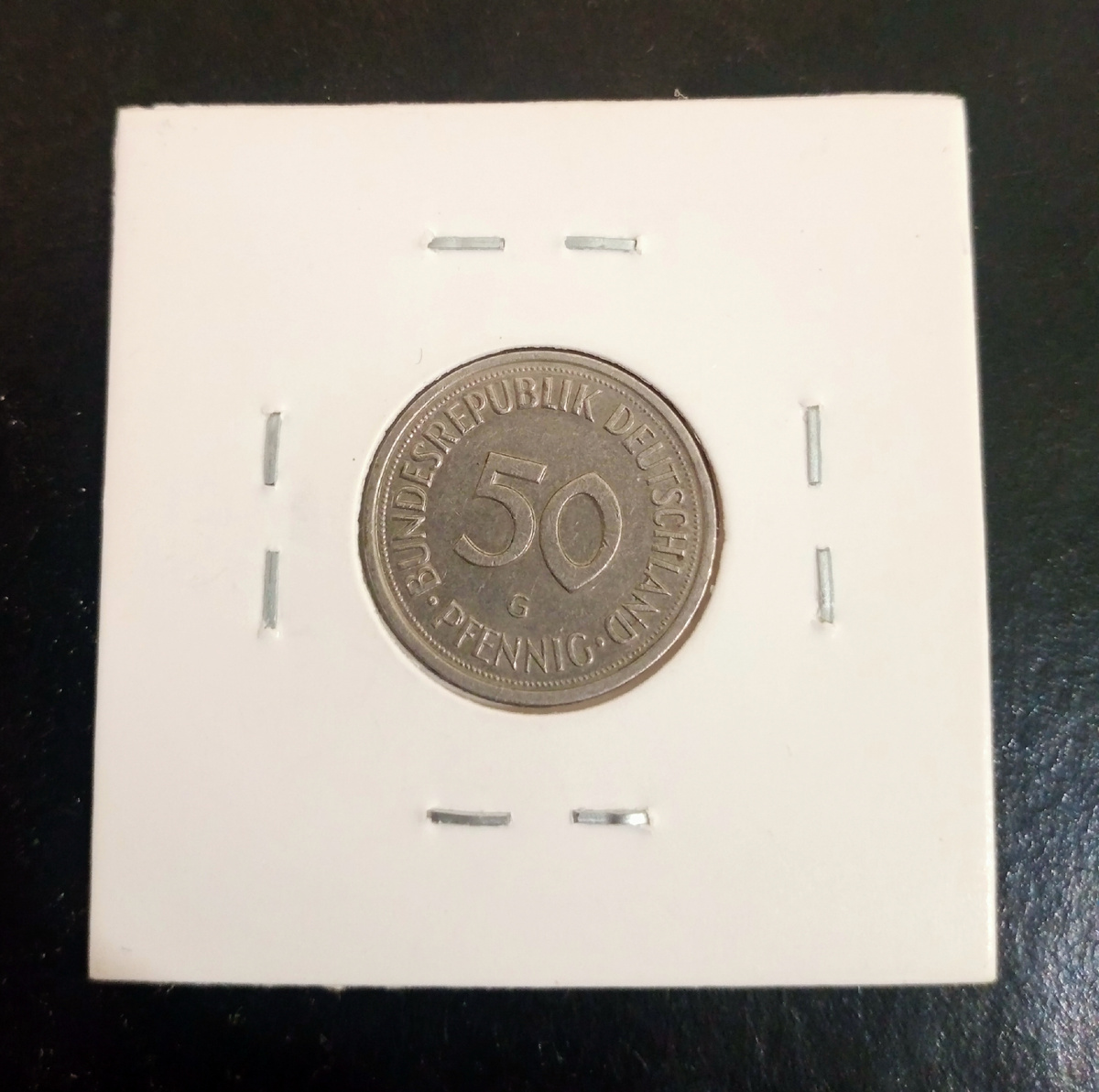 Реверс монеты 50 пфеннигов 1991. Германия.