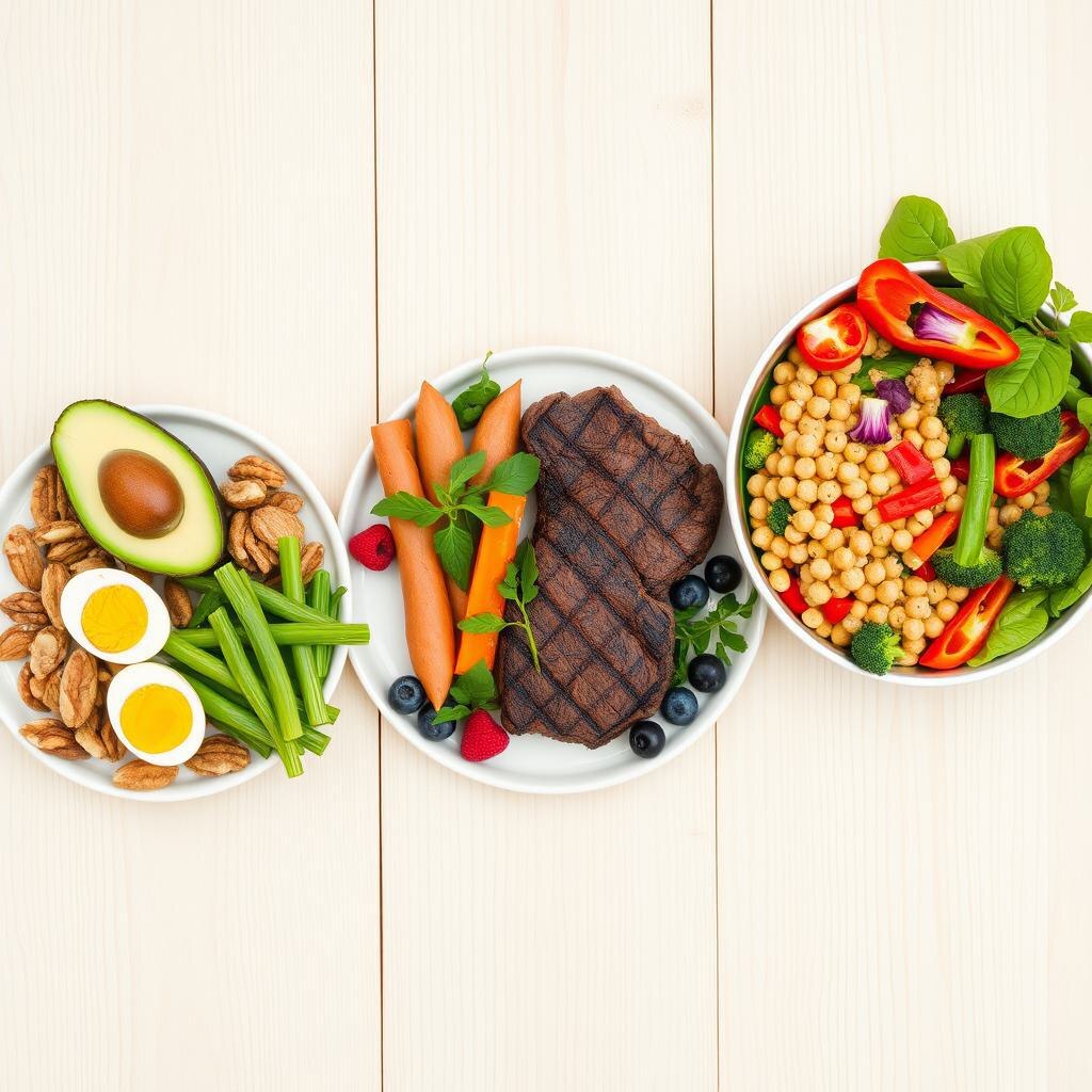 Три диеты на одном столе