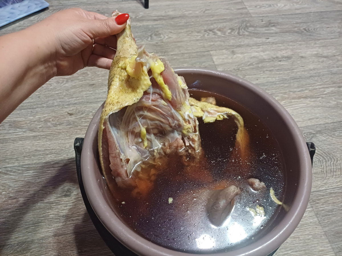 Мясо уже становится розовым