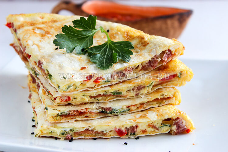 Завтрак из лаваша за 15 минут