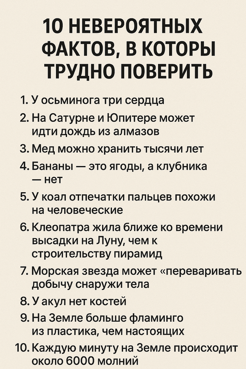 Канал "Подборки и факты"