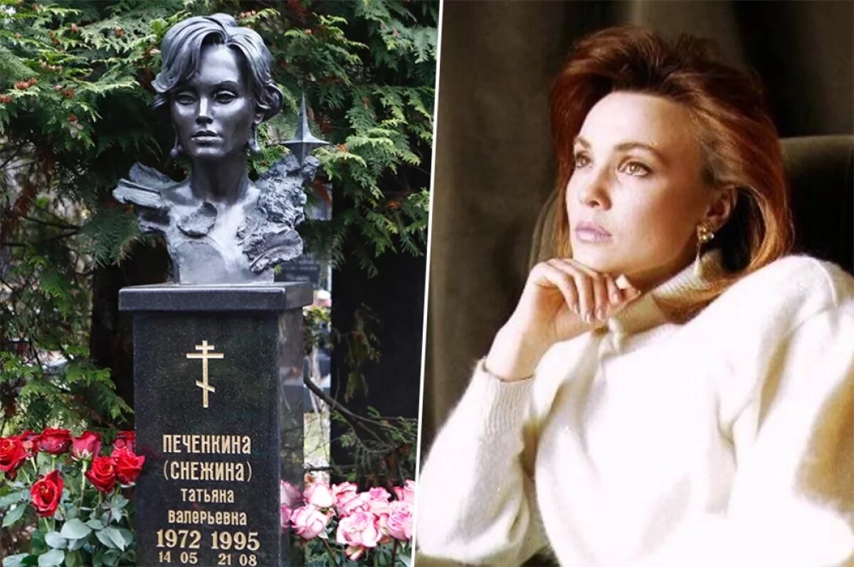    Могила Татьяны Снежиной на Троекуровском кладбище.