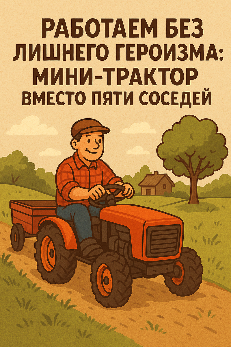 Работаем без лишнего героизма: мини-трактор вместо пяти соседей