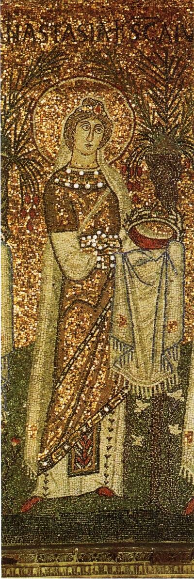 Великомученица Анастасия Узорешительница. 6 в. Сант-Аполлинаре Нуово. Равенна. Италия.