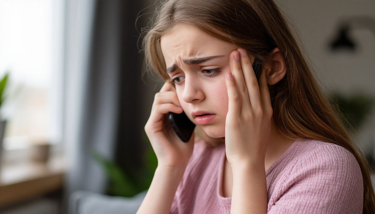 девочка звонит