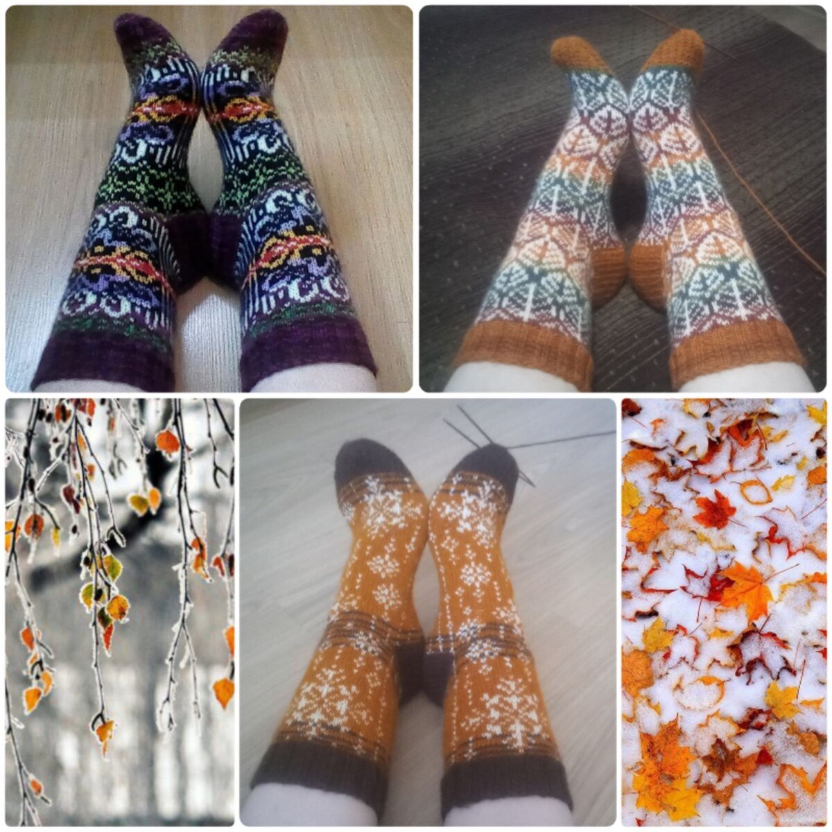 Носочки, связанные в рамках проекта "Носочный блюз осени"