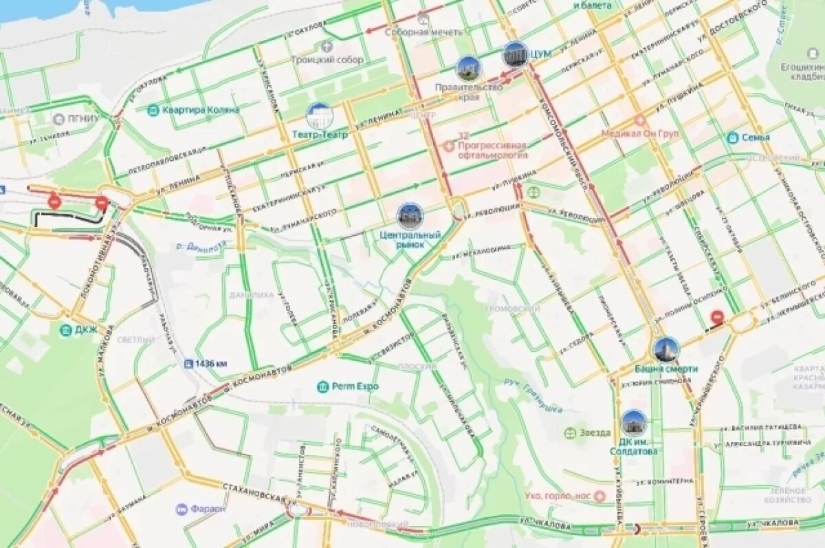    В Перми автобусы массово отстают почти на полчаса из-за пробок