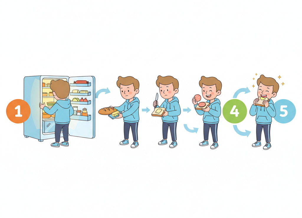 Бутерброд по шагам