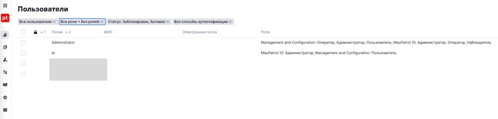 Рис.1 - Пользователи Системы