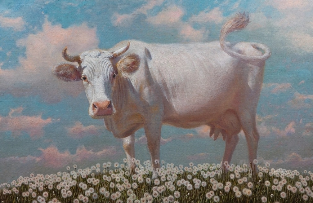 На одуванчиковом облаке.