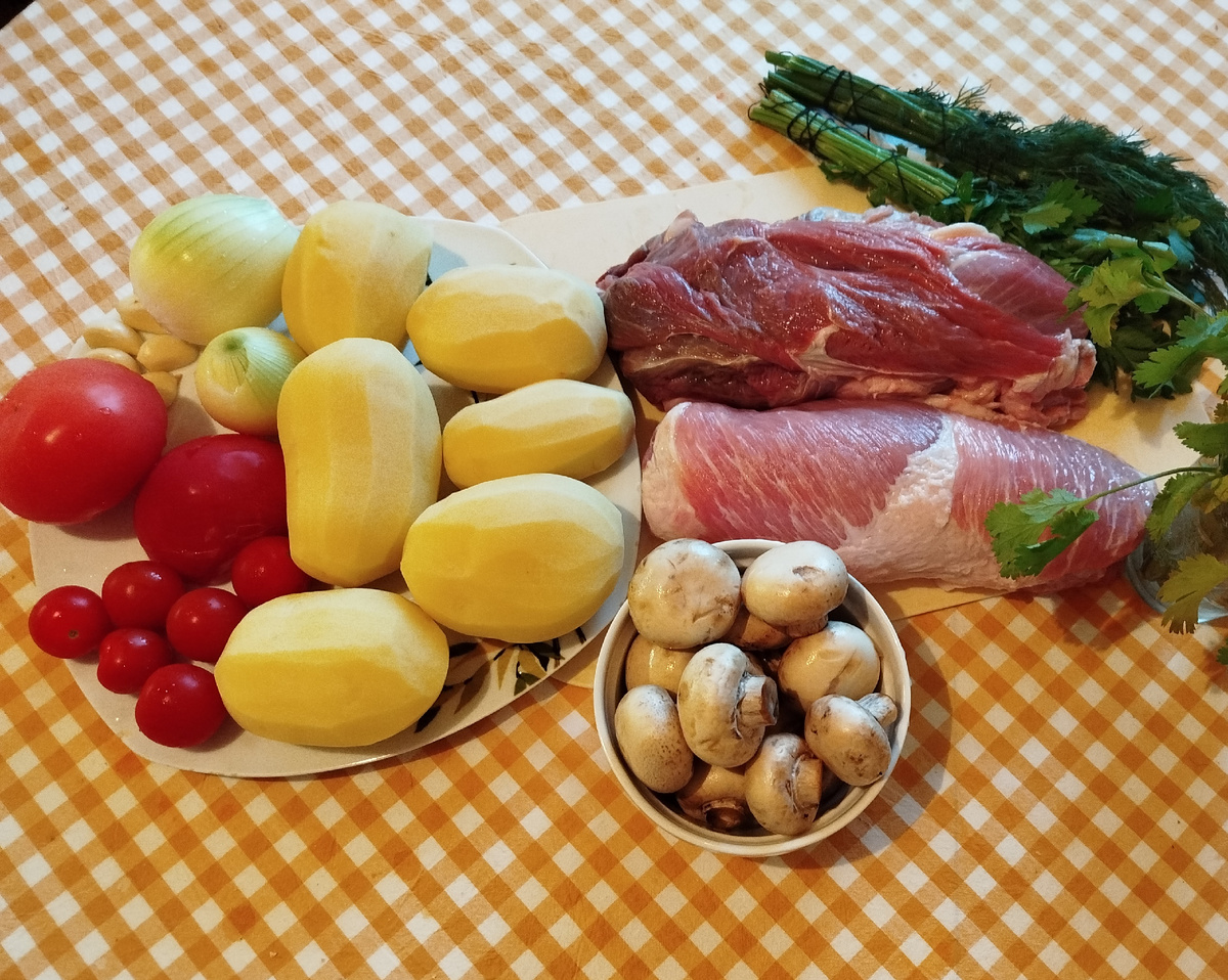  Необходимый набор продуктов.