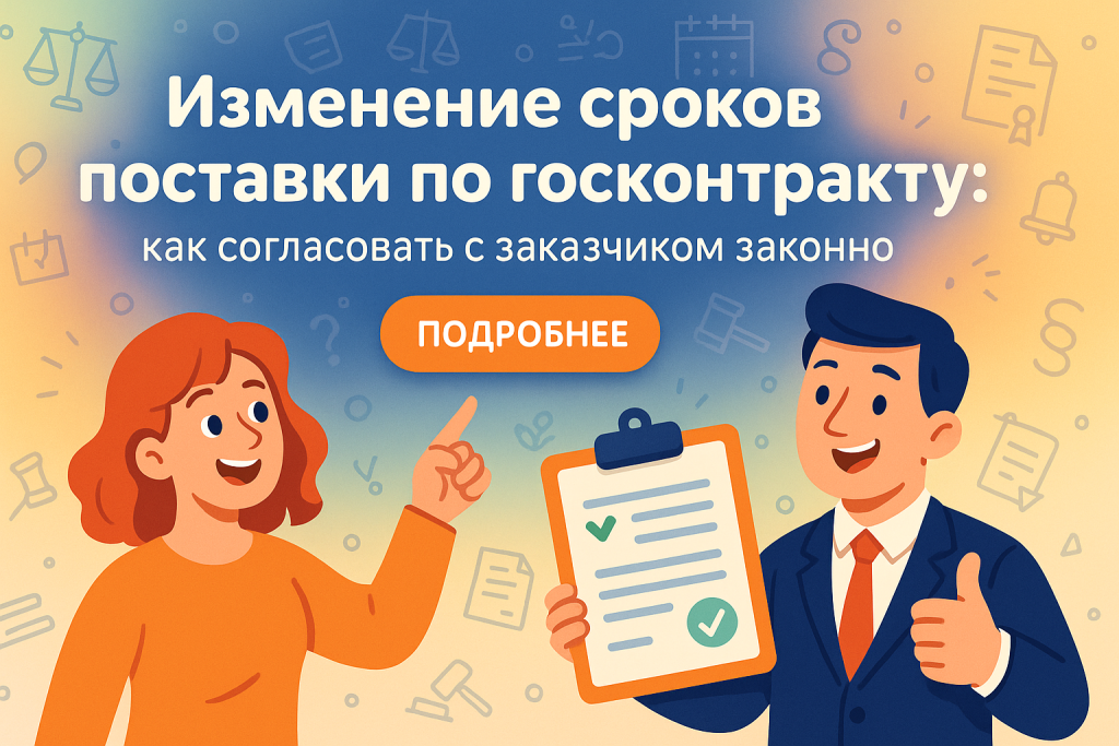    Изменение сроков поставки по госконтракту: как согласовать с заказчиком законно