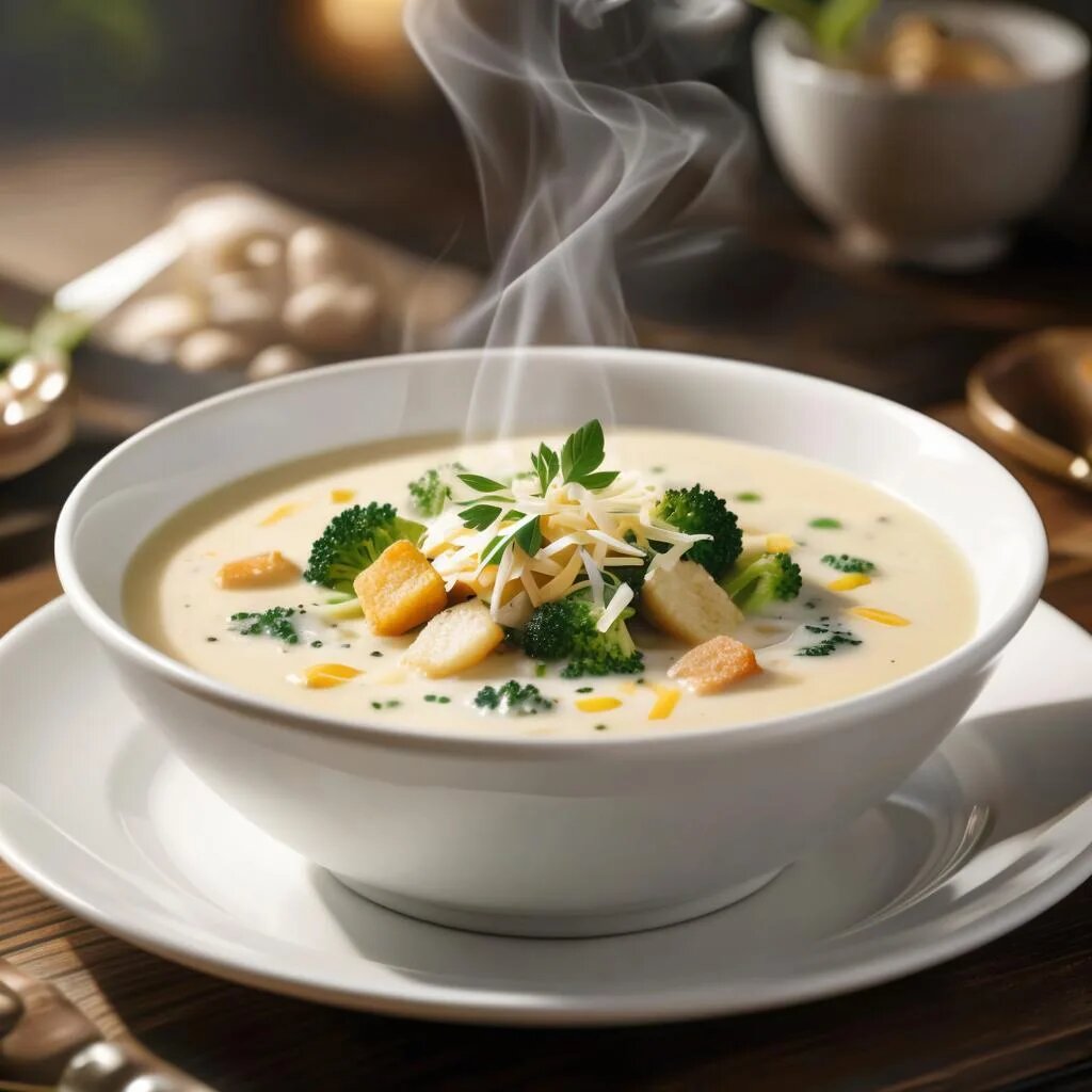 Рецепт "Крем-суп с брокколи и сыром"