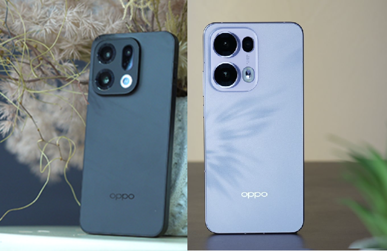 OPPO Find X9 слева и Reno 13 Pro справа