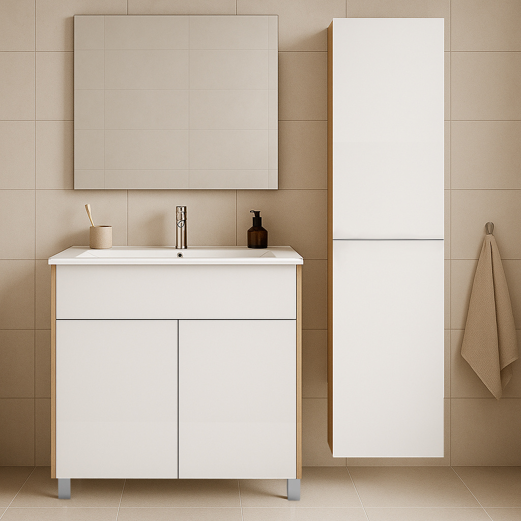 Комплект мебели для ванной Holler Chic, цвет "Серый камень" от 16 209 руб.