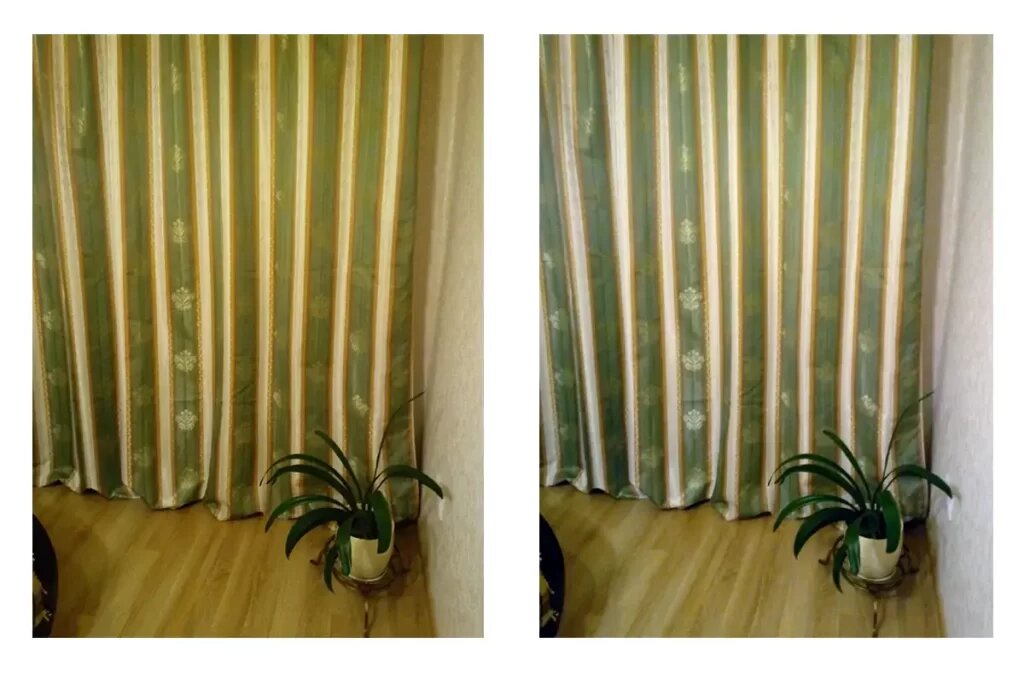 Пример фото: слева неправильный Баланс Белого, справа - после коррекции в фотошопе