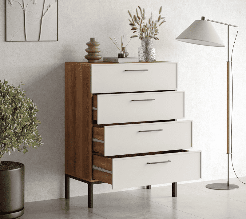 Комод Nicole белый NEM18