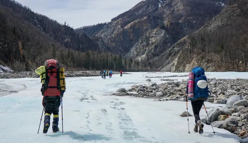     Восхождение на гору Мунку-Сардык, расположенную на границе Бурятии и Монголии. © РИА Новости. Кирилл Шипицин