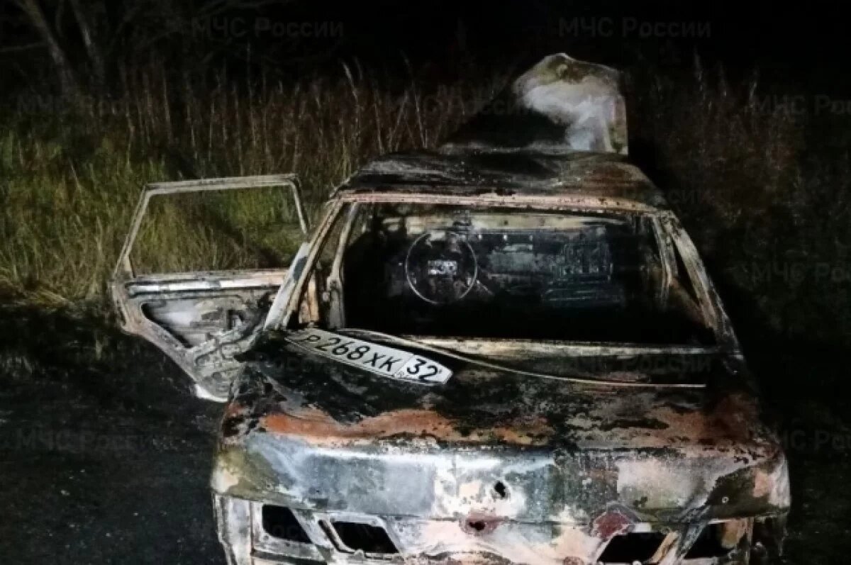    Спасатели потушили легковой автомобиль в брянской деревне Тростань