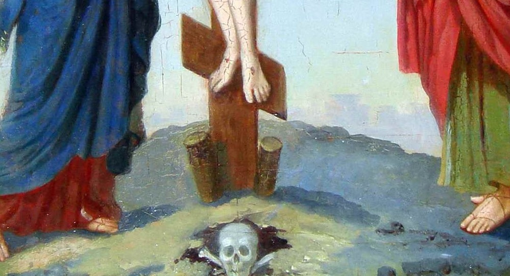 Почему под крестом Иисуса Христа лежит череп