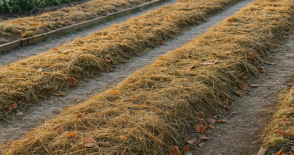 Зачем я кладу на грядки «травяные коврики»