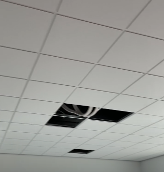 Дырка в потолке "армстронг"