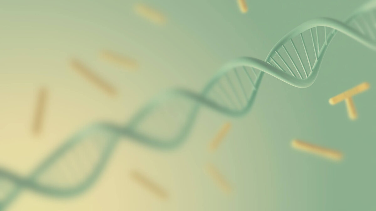 Сгенерированное изображение молекулы ДНК