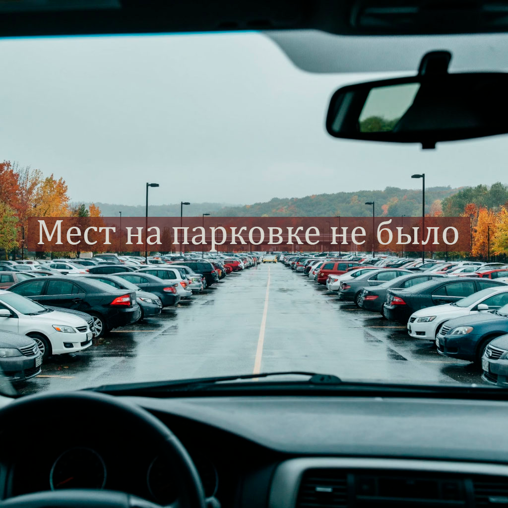 Машин на парковке много, а свободных мест нет