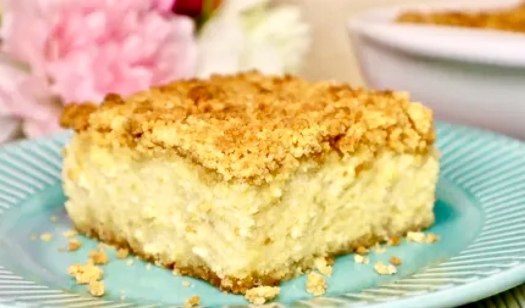 Творожный тарт со штрейзелем.