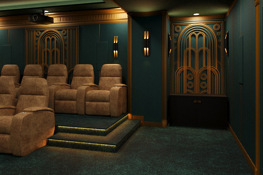 дизайн-концепт домашнего кинозала "Барвихинские усадьбы"