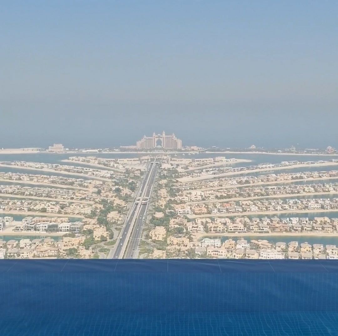 Фото из личного архива: центральный вид на остров Пальма Джумейра