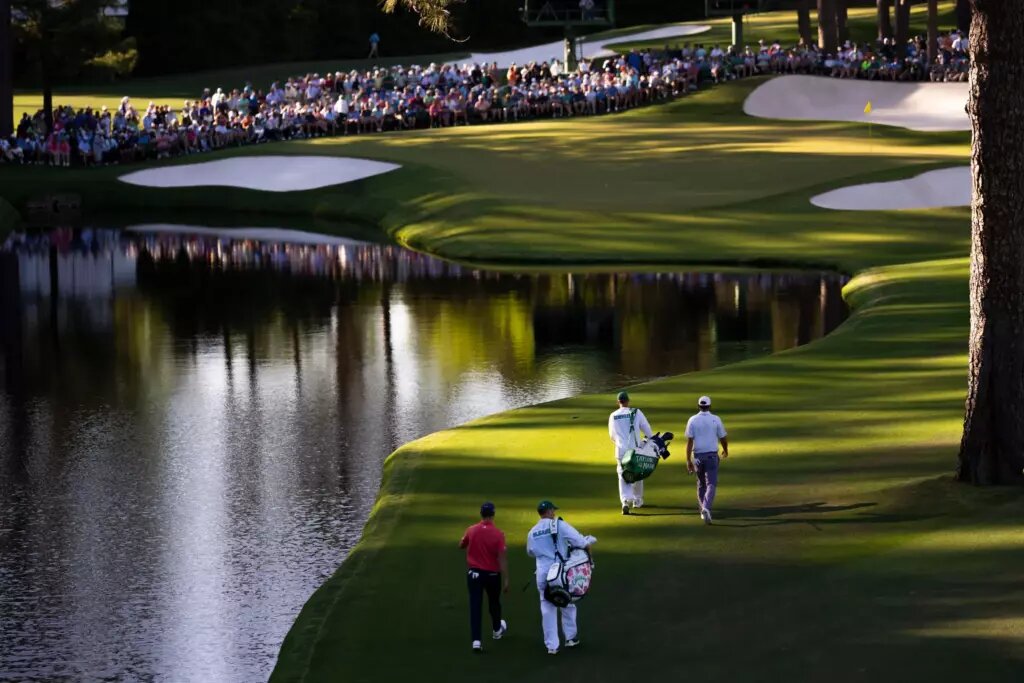 Скотти Шеффлер на 16 лунке, Мастерс 2022