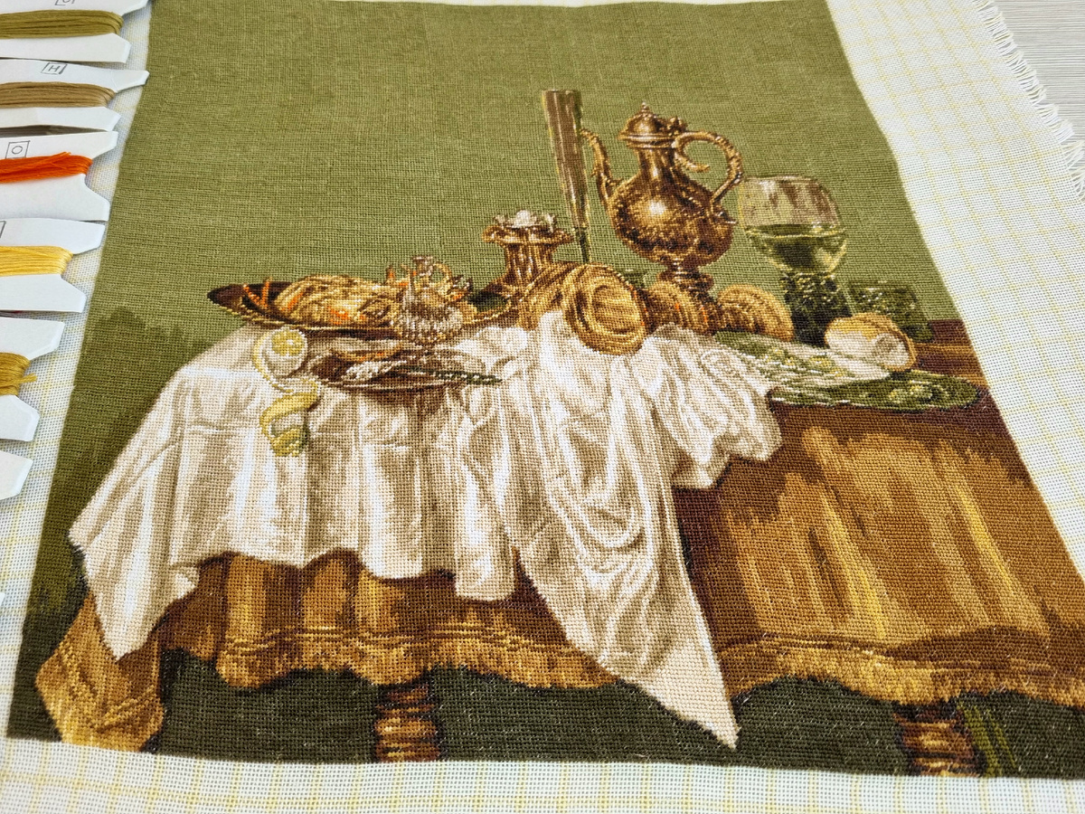 Завтрак с омарами от GoblenSet. Вышивается гобеленовым стежком