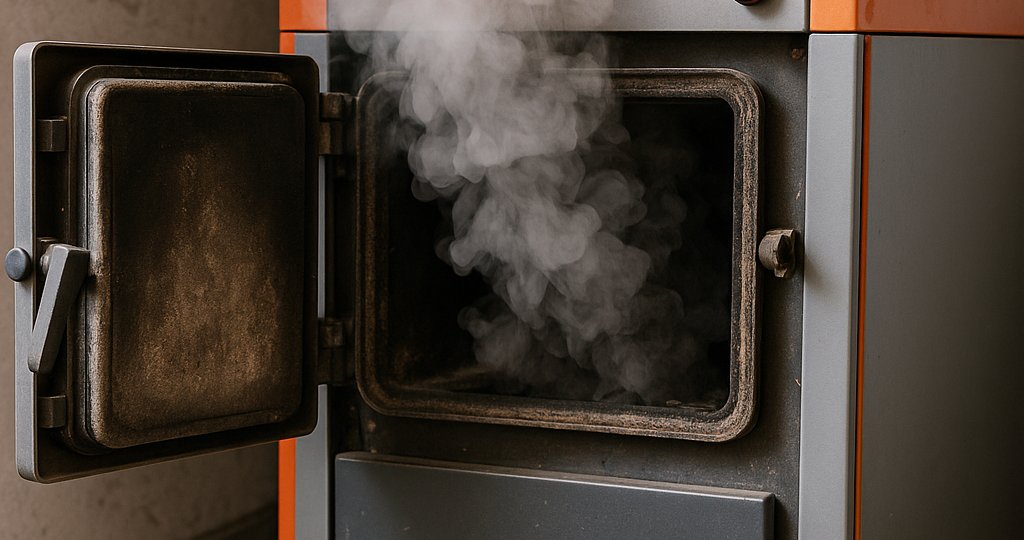 Почему дымит твердотопливный котёл и как это исправить: разбираем по шагам