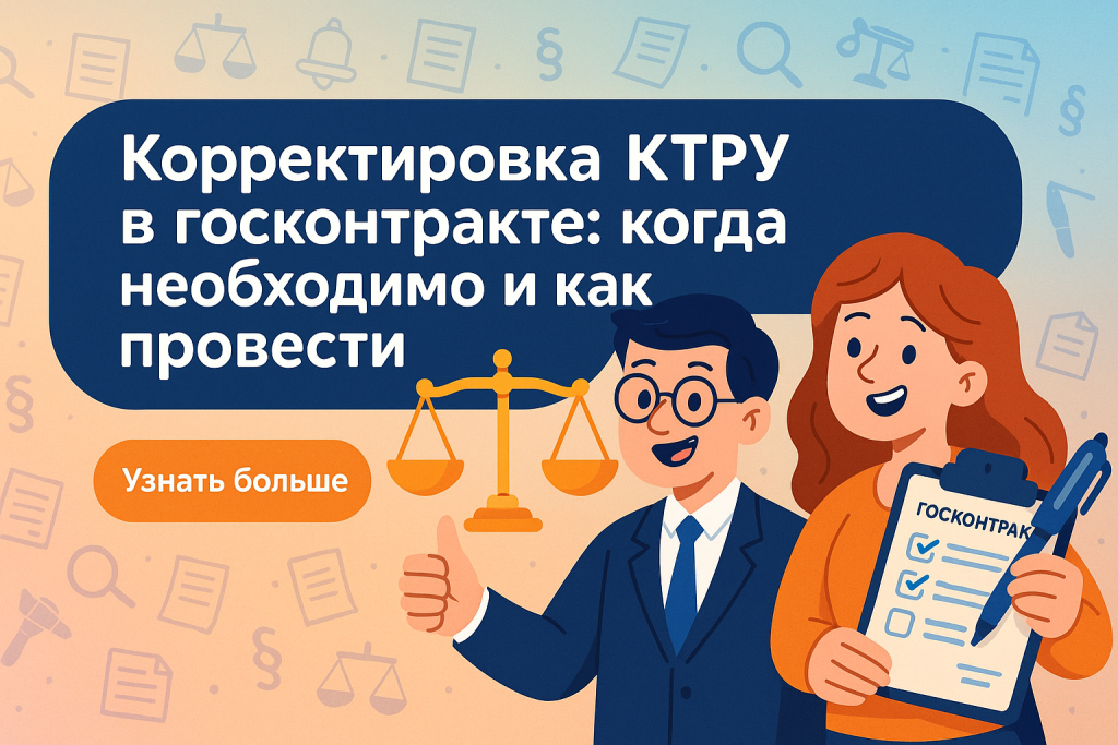    Корректировка КТРУ в госконтракте: когда необходимо и как провести