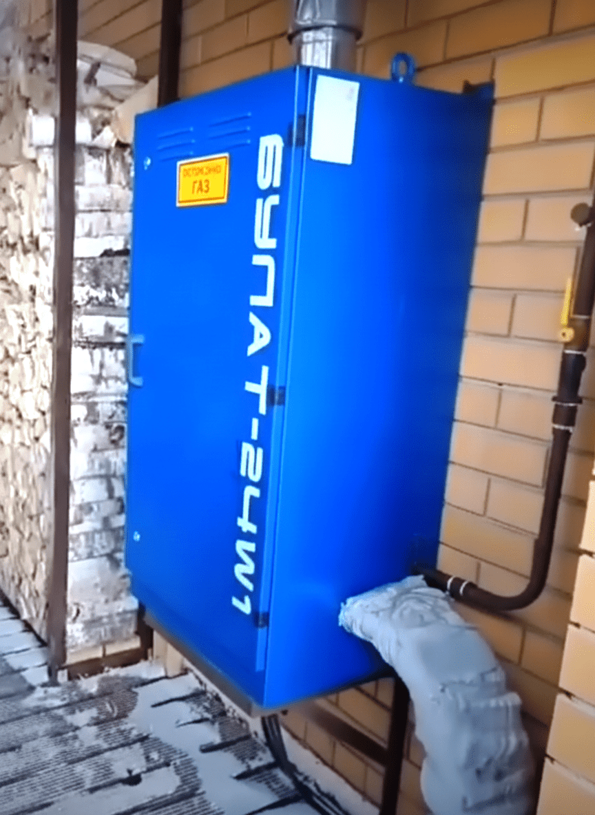  Установка котла наружного размещения RS-ZM 1000 мощностью 1 МВт с ограждением