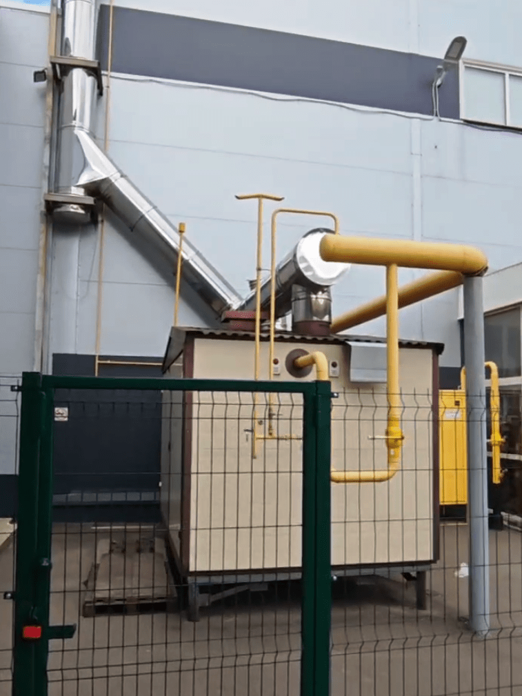 Установка котла наружного размещения RS-ZM 1000 мощностью 1 МВт с ограждением