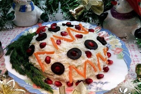 Новогодние салаты "Ёлочная игрушка" 2026 на праздничный стол