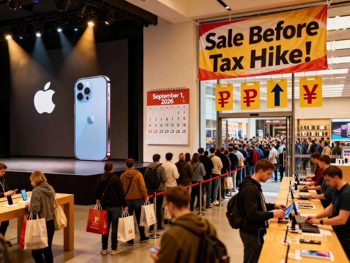 Очередь в магазине техники за покупками