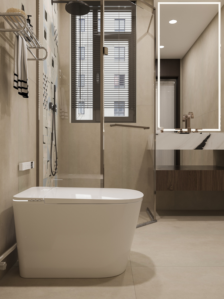 Умный унитаз-биде в дизайне 