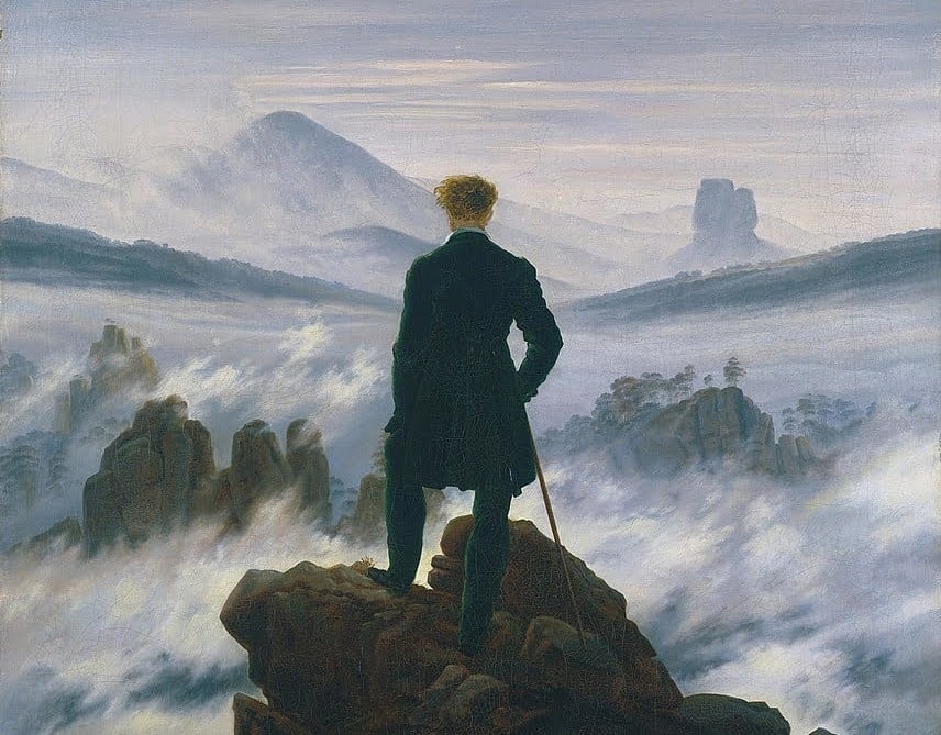 "Странник над морем тумана". Каспар Давид Фридрих, 1818 г.